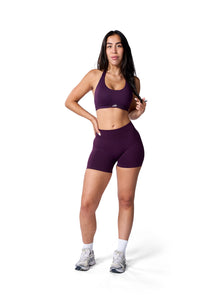 Super Sculpt Halterneck Sports Bra In Grape