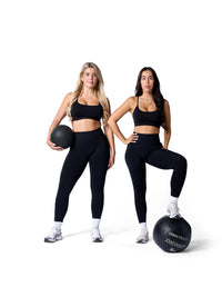 Low Back Luxury Sports Bra in Black