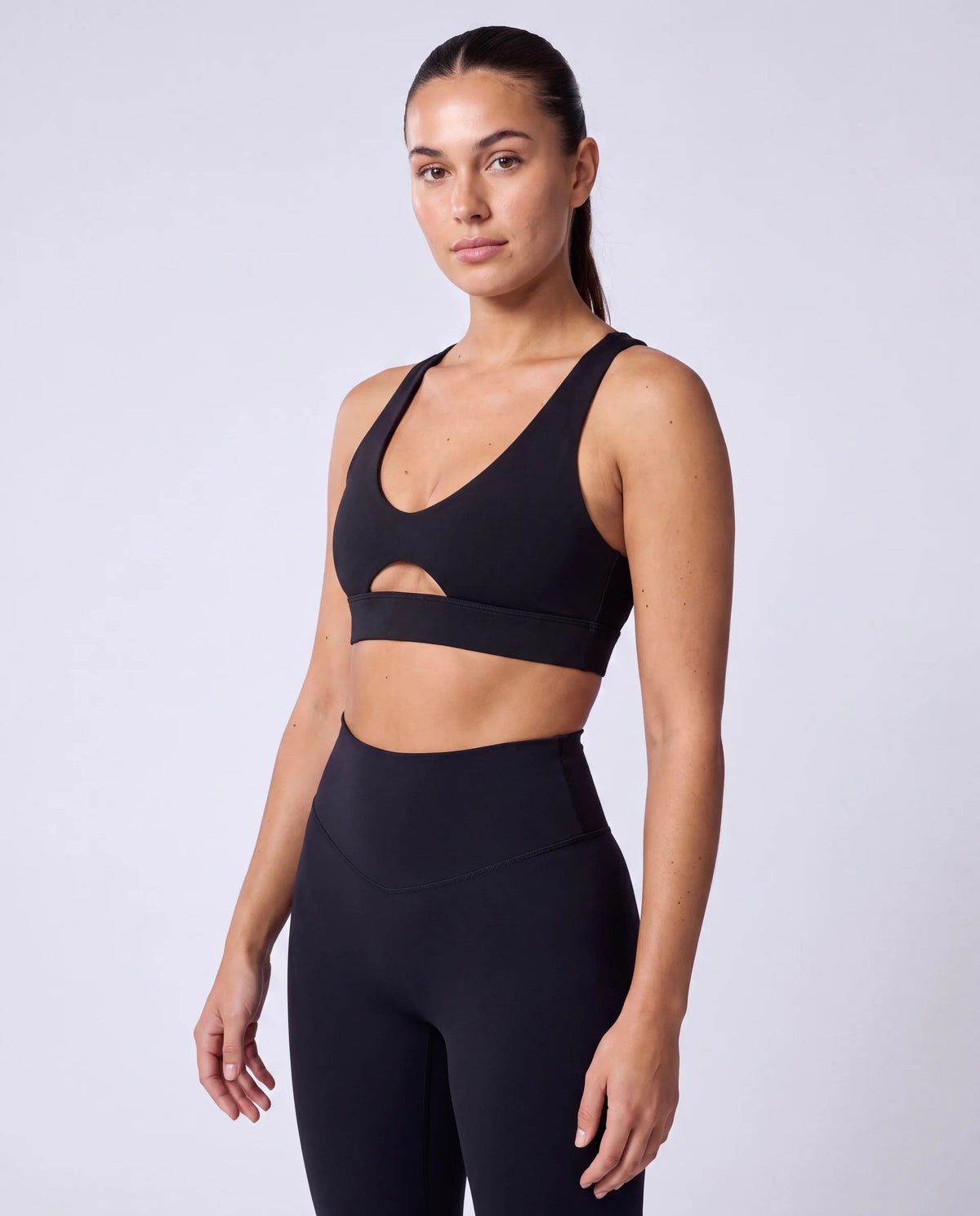 Elara Sports Bra In Black + Elevate Legging in Black