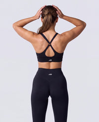 Elara Sports Bra In Black + Elevate Legging in Black