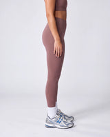 Racerback Sports Bra In Cocao + Balance Leggings In Cocao