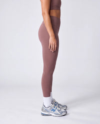 Racerback Sports Bra In Cocao + Balance Leggings In Cocao