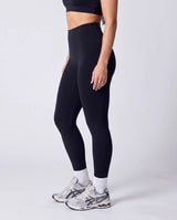 Long Sleeve Zip Up Jacket In Black + Elevate Legging in Black