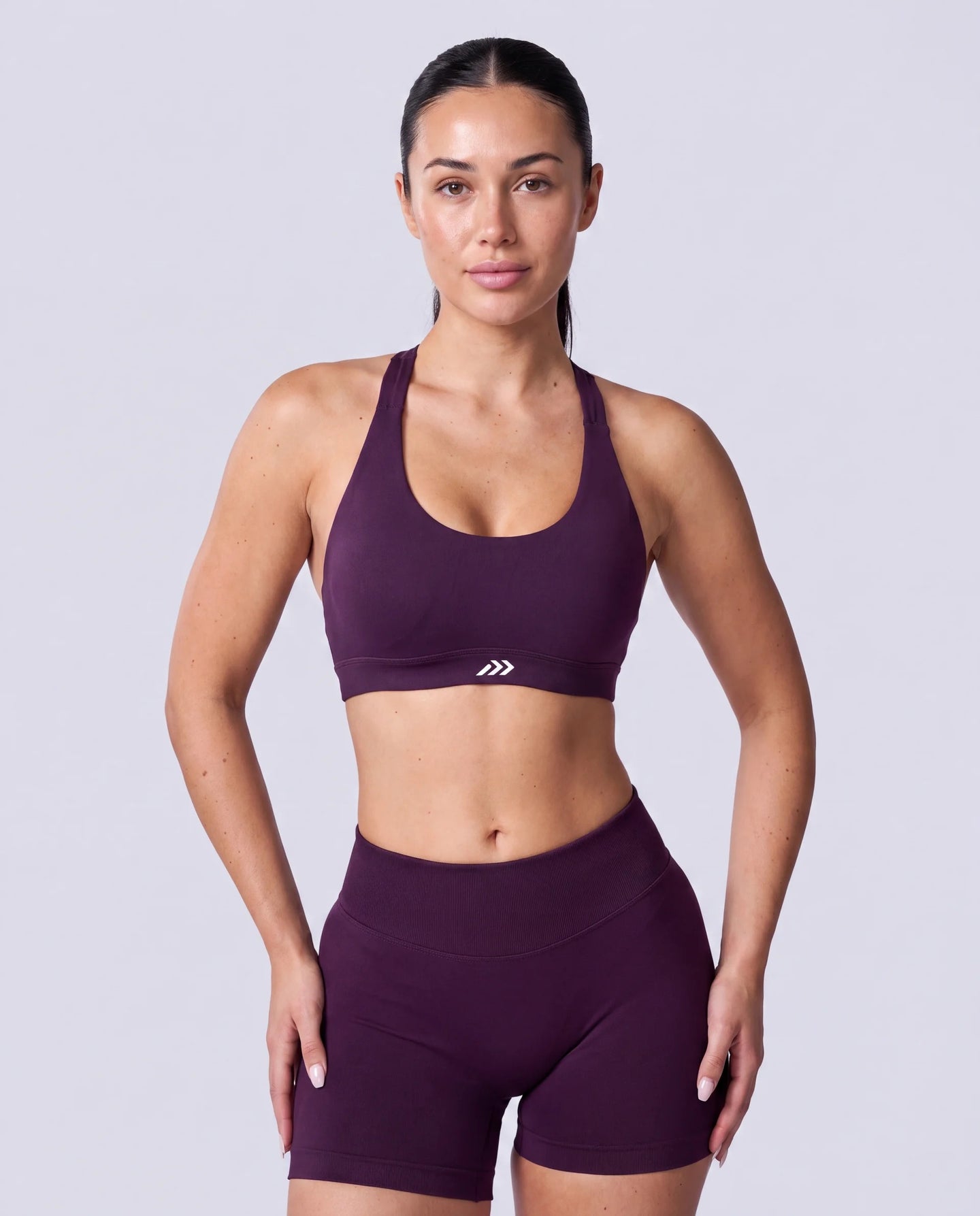 Intensity Halterneck Bra In Grape + Intensity Short In Grape