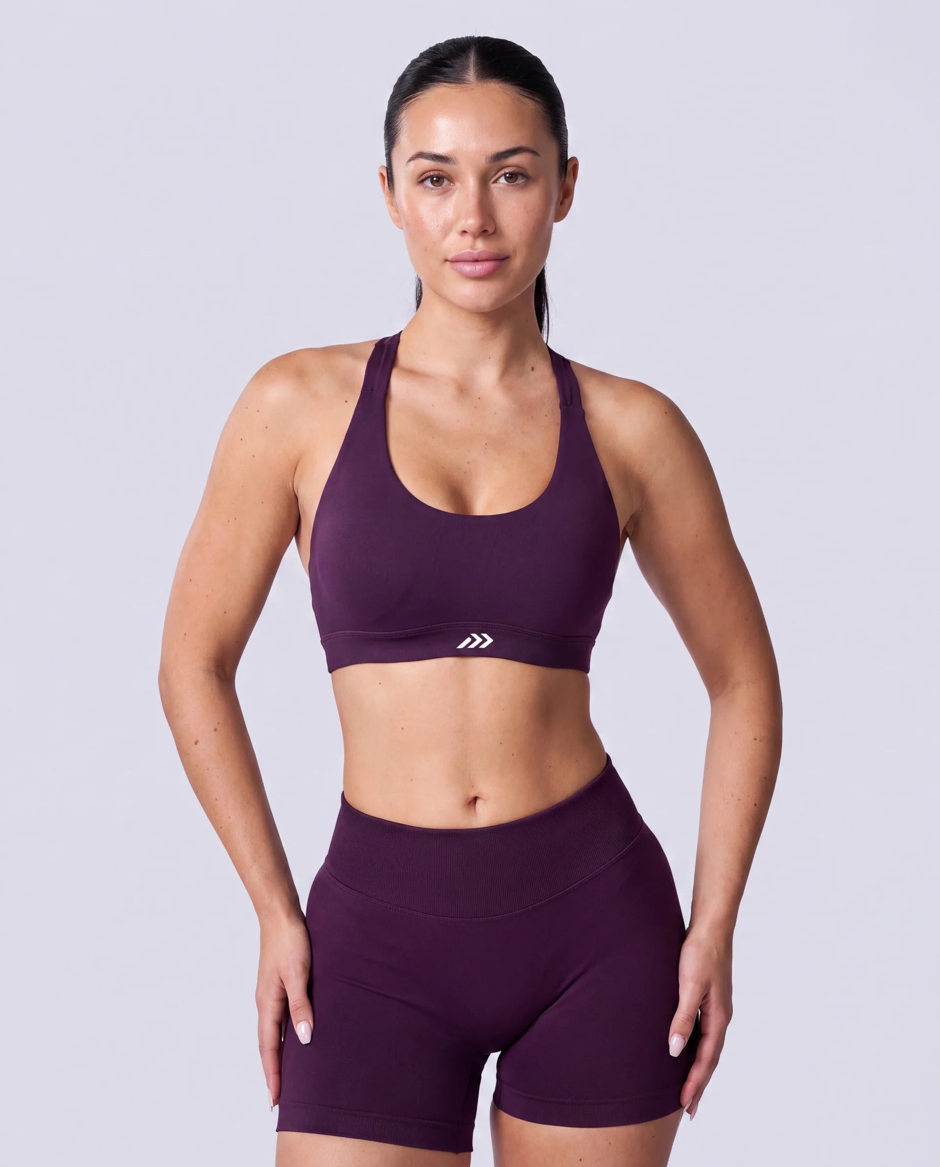 Intensity Halterneck Bra In Grape + Intensity Short In Grape