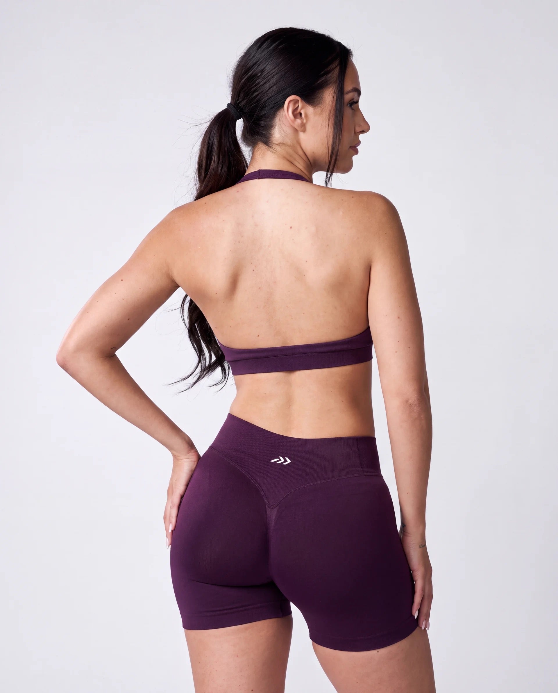Intensity Halterneck Bra In Grape + Intensity Short In Grape
