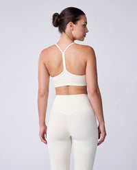 Racerback Sports Bra + Balance Leggings In Butter Yellow