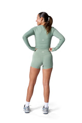 High Waist Active Shorts In Matcha