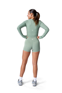 High Waist Active Shorts In Matcha