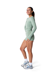 High Waist Active Shorts In Matcha