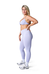 Minimal Halterneck Sports Bra In Cobalt