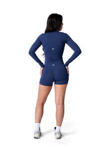 Long Sleeve Active Top In Dark Navy