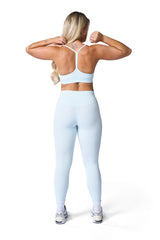 Soft Active Racerback Sports Bra In Blue