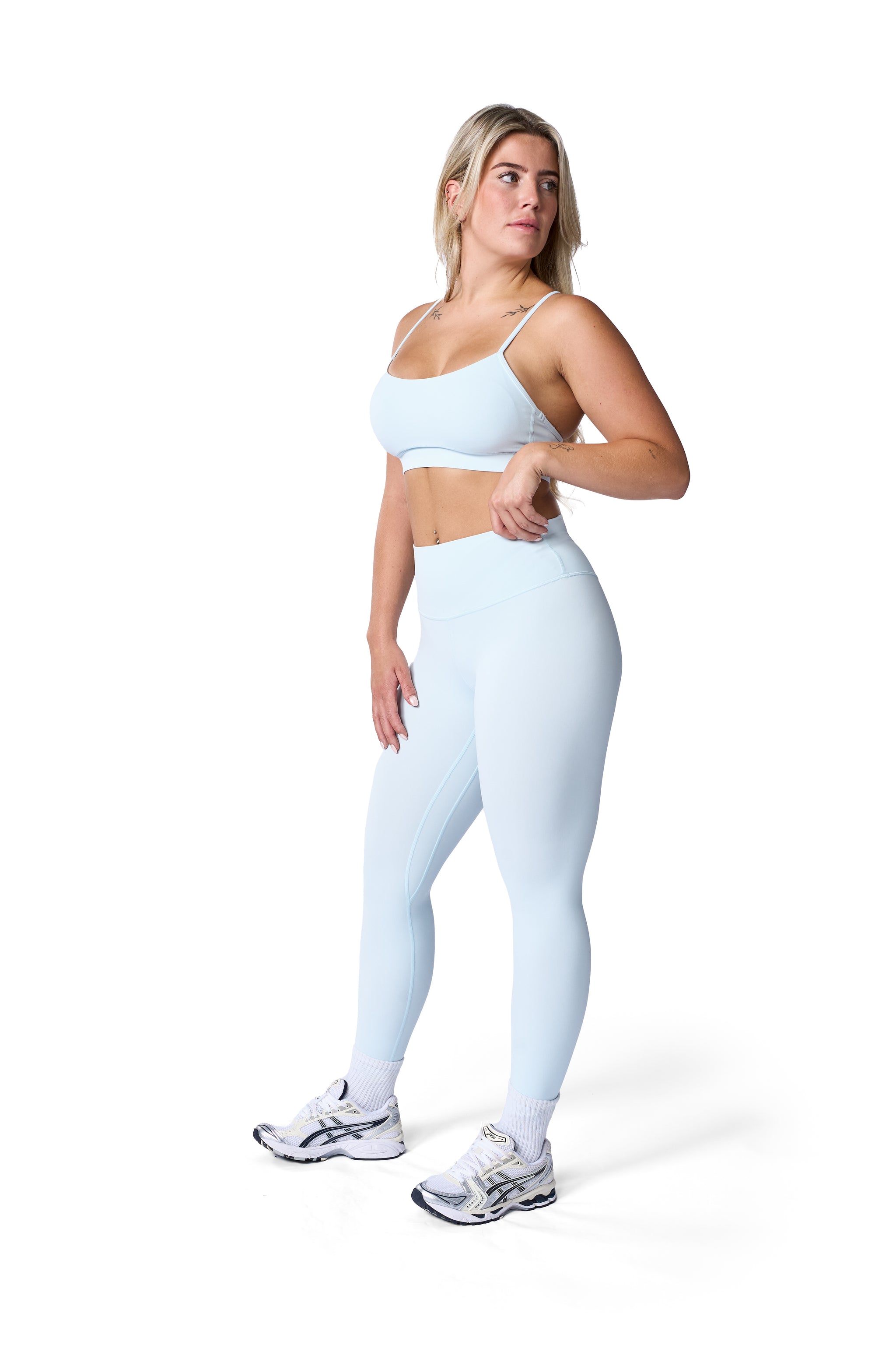 Soft Active Racerback Sports Bra In Blue