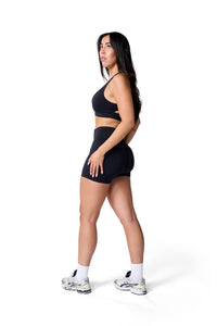 Cut Out Sports Bra In Black