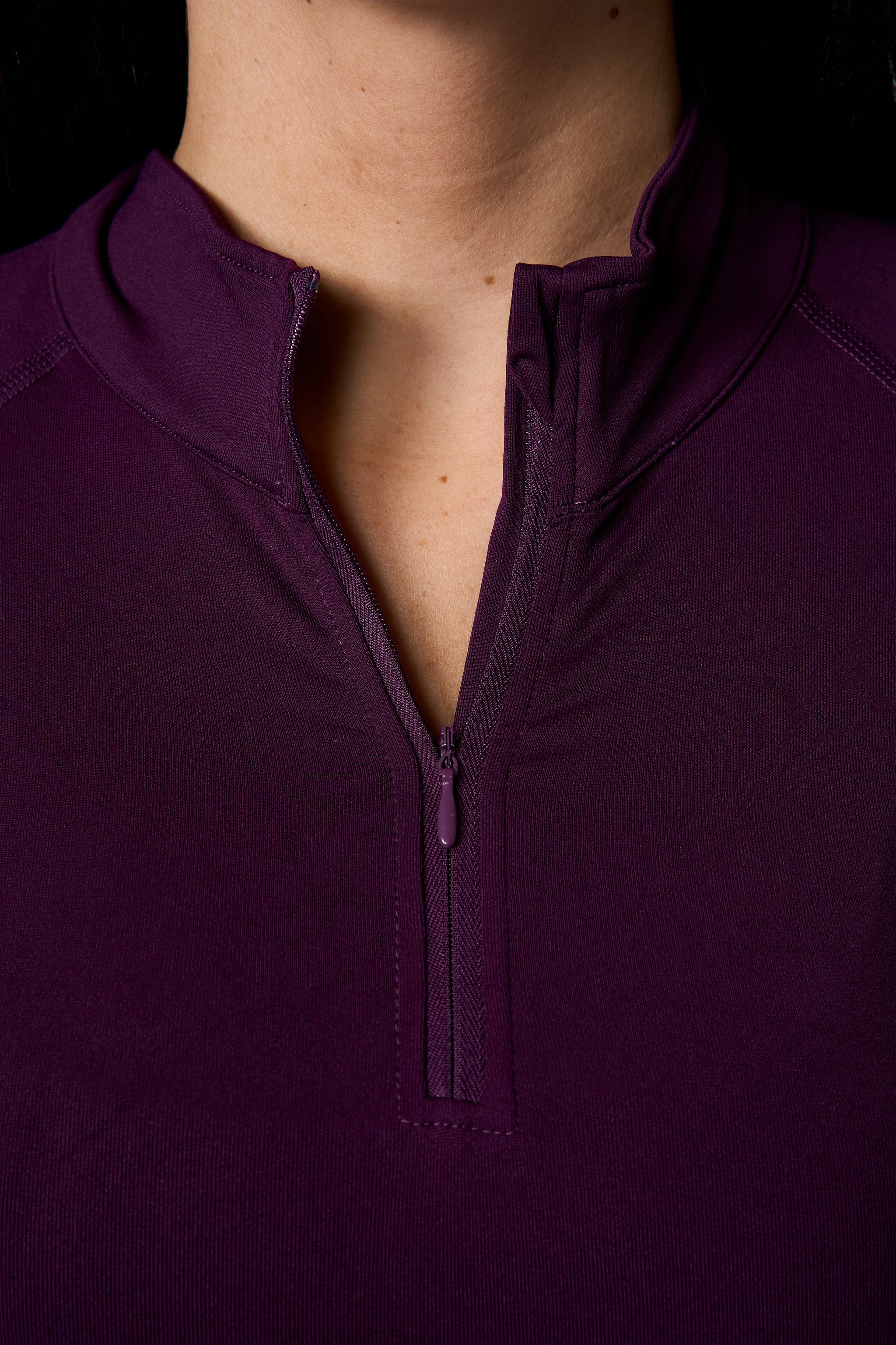 Super Sculpt 1/4 Zip Up In Grape
