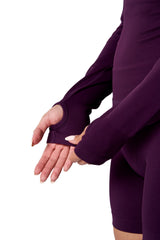 Super Sculpt 1/4 Zip Up In Grape
