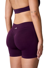 Super Sculpt Seamless Short + Halterneck Sports Bra In Grape