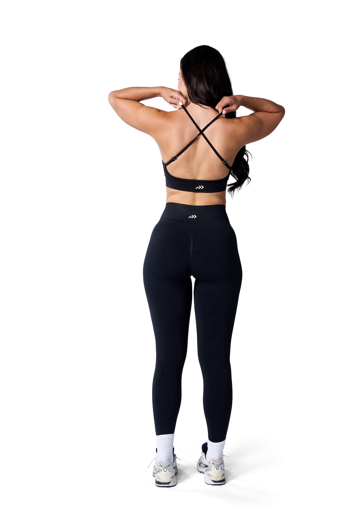 Low Back Luxury Sports Bra in Black