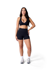 Cut Out Sports Bra In Black