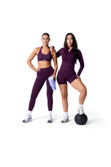 Super Sculpt Halterneck Sports Bra In Grape