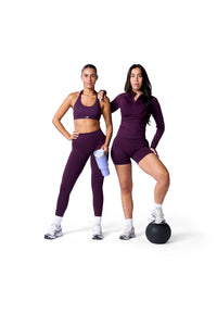 Super Sculpt Halterneck Sports Bra In Grape