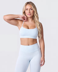 Racerback Sports Bra In Blue + Balance Leggings In Blue