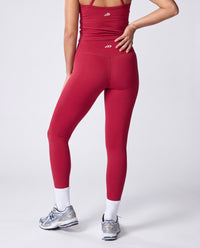 Essential Top In Candy Red + Essential Leggings In Candy Red