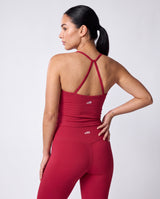 Essential Top In Candy Red + Essential Leggings In Candy Red