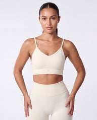 Super Sculpt V-Neck Sports Bra In Lemon + Super Sculpt Seamless Leggings In Lemon