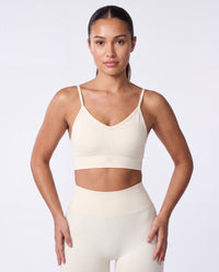 Super Sculpt V-Neck Sports Bra In Lemon + Super Sculpt Seamless Leggings In Lemon