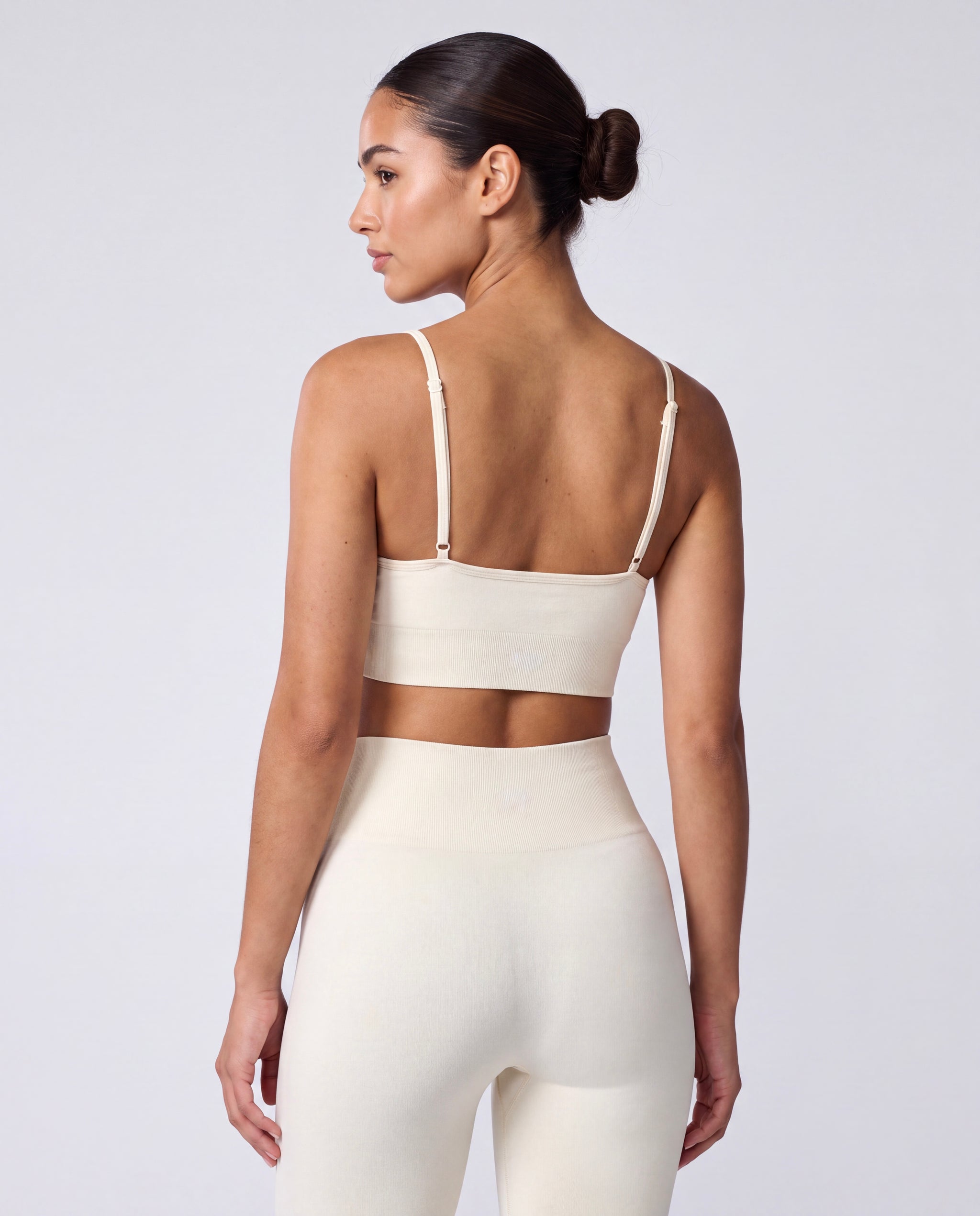 Super Sculpt V-Neck Sports Bra In Lemon + Super Sculpt Seamless Leggings In Lemon