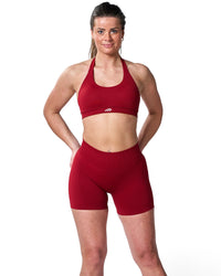 Intensity Halterneck Bra In Velvet Red