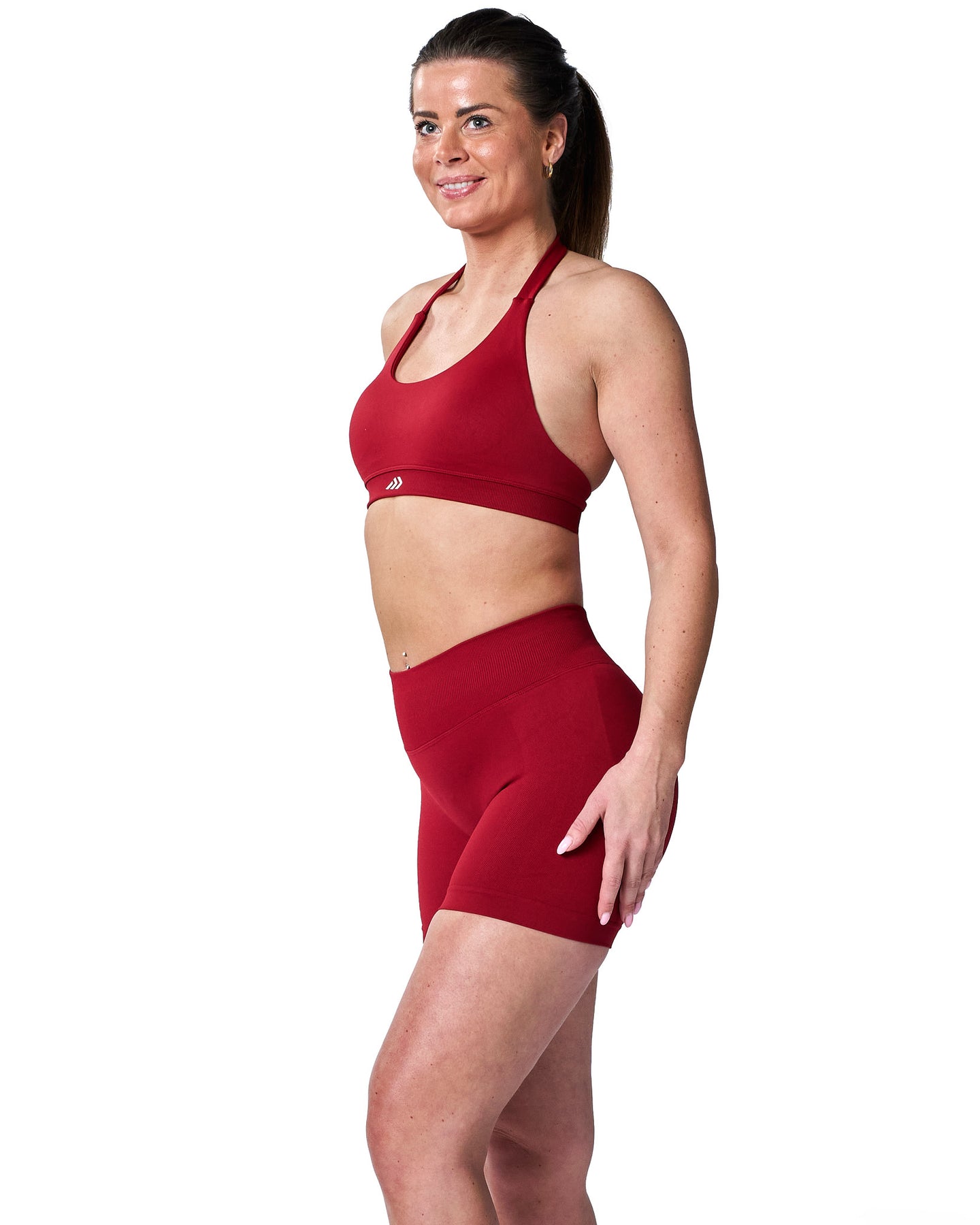 Intensity Halterneck Bra In Velvet Red